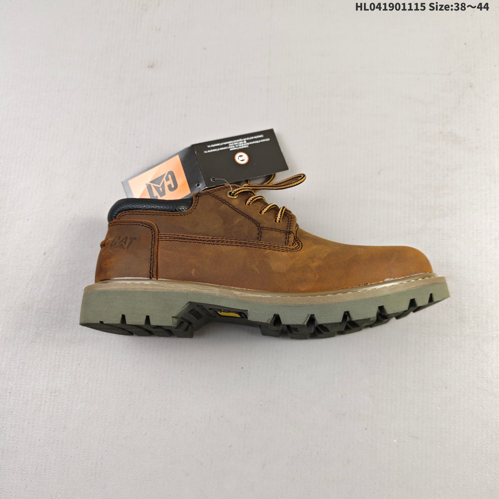 CAT Brown Low-Cut Lace-Up Utility Boots HL041901115