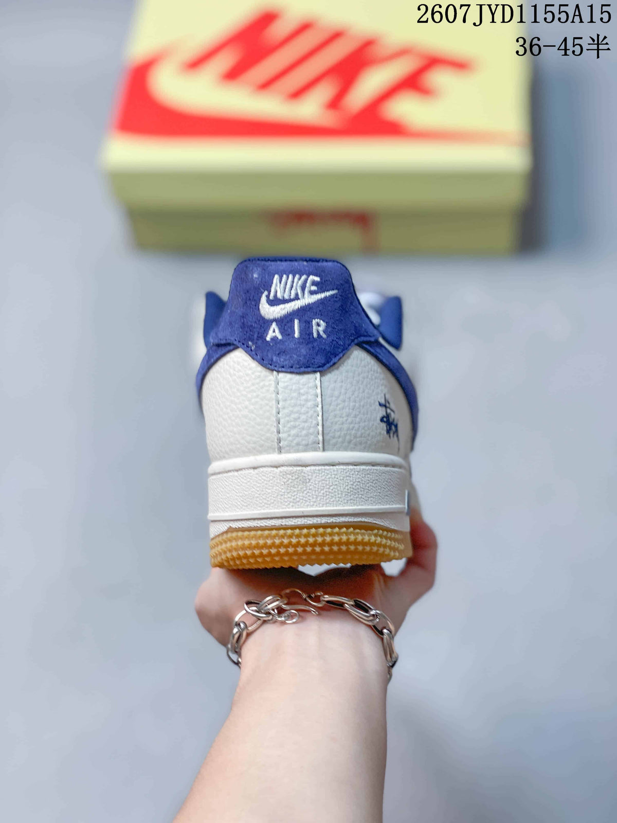Nike Air Force 1 White Grey Blue Sneakers 2607JYD1155A15