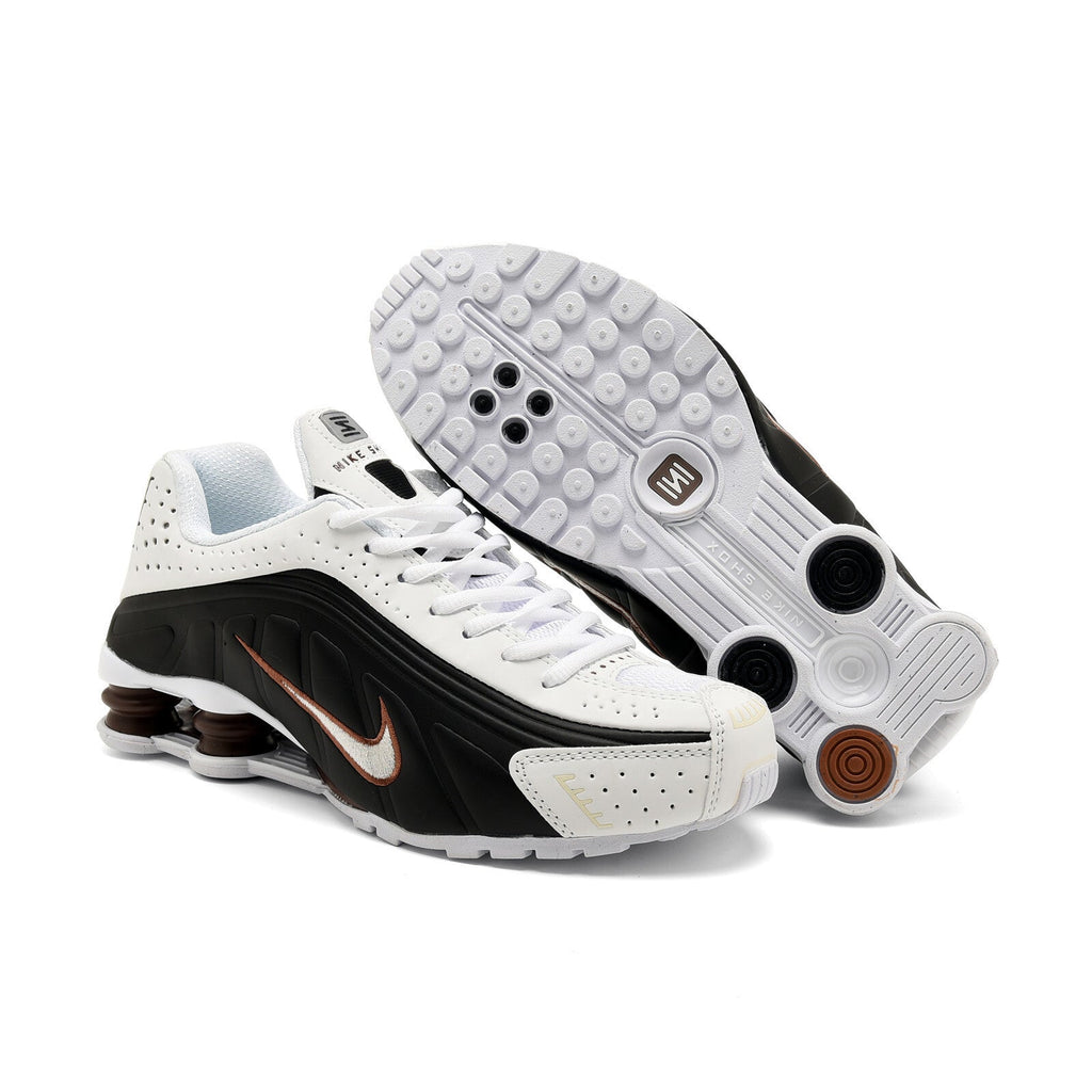 Nike Shox R4 Sneakers White Black Bronze