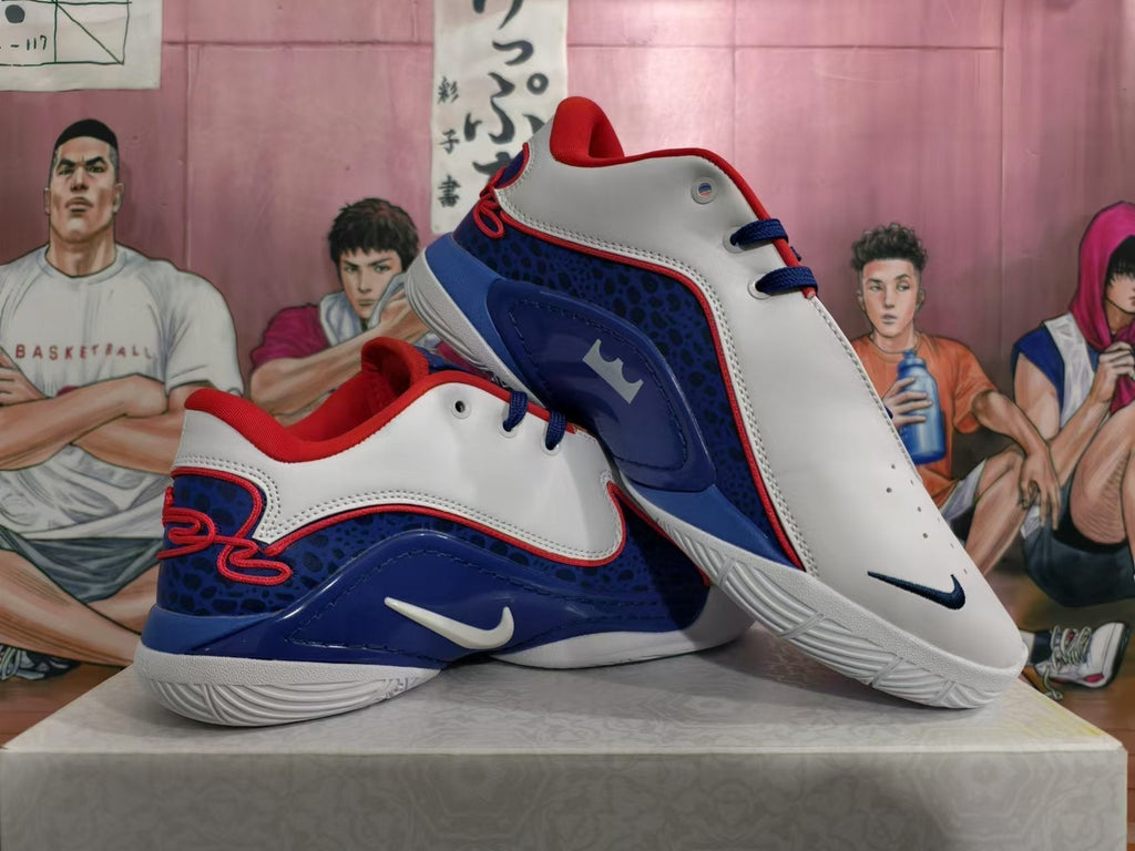 Nike Basketball Shoes White Blue Red