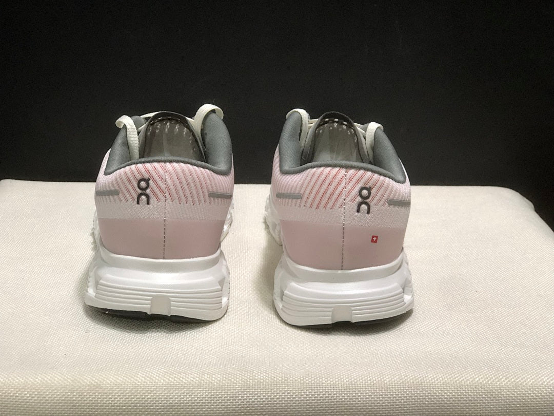 On Cloud 6 Push Sneakers in White and Pink