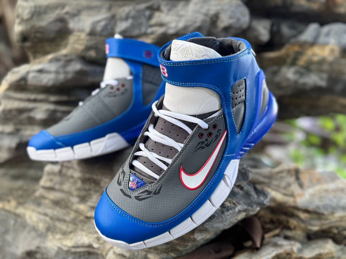 Nike Zoom Huarache 2K5 Basketball Shoes Blue Grey