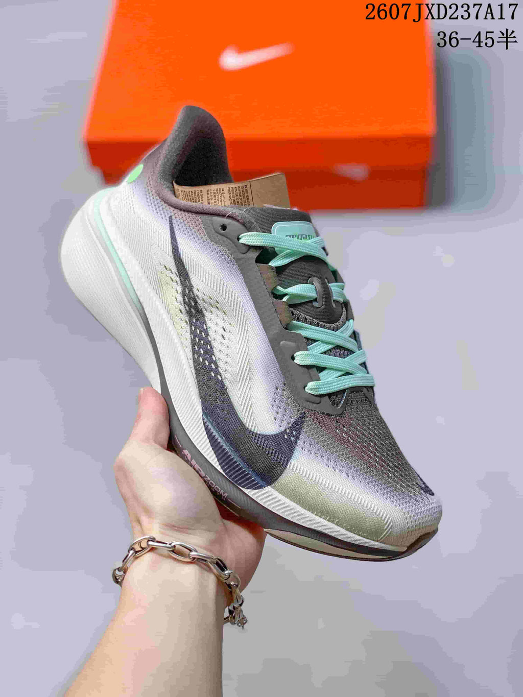 Nike Air Zoom Pegasus 42 Running Shoes Gray Mint JXD237A17