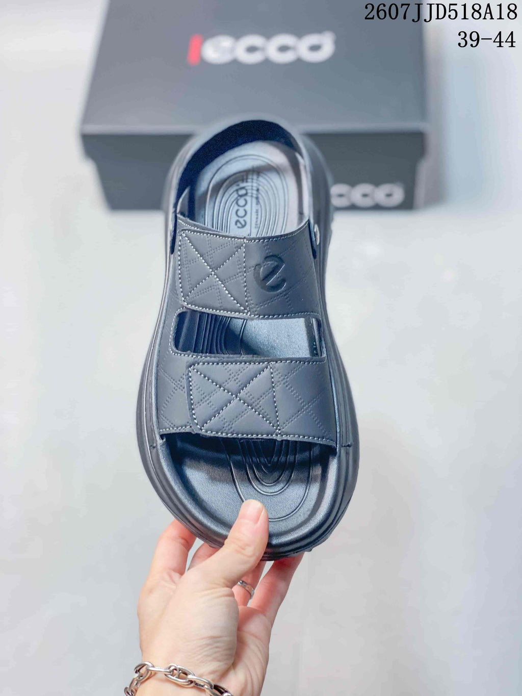 ECCO JJD518A18 Black Adjustable Sport Sandals