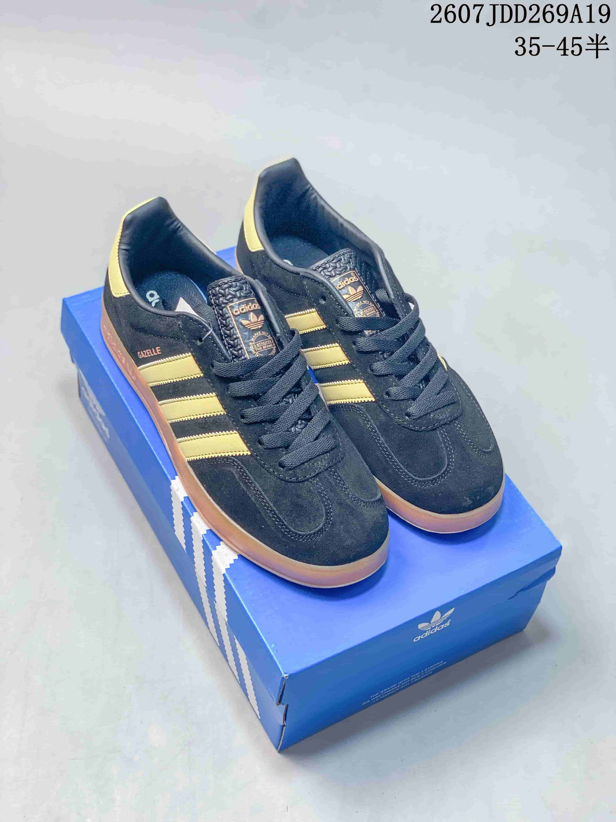 Adidas Originals Gazelle Black Gold Sneakers JI1371