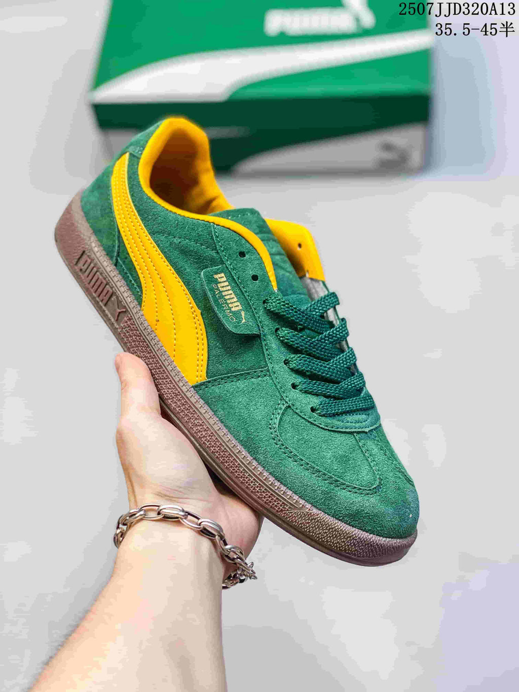 PUMA Palermo Green and Yellow Sneakers 2507JJD320A13