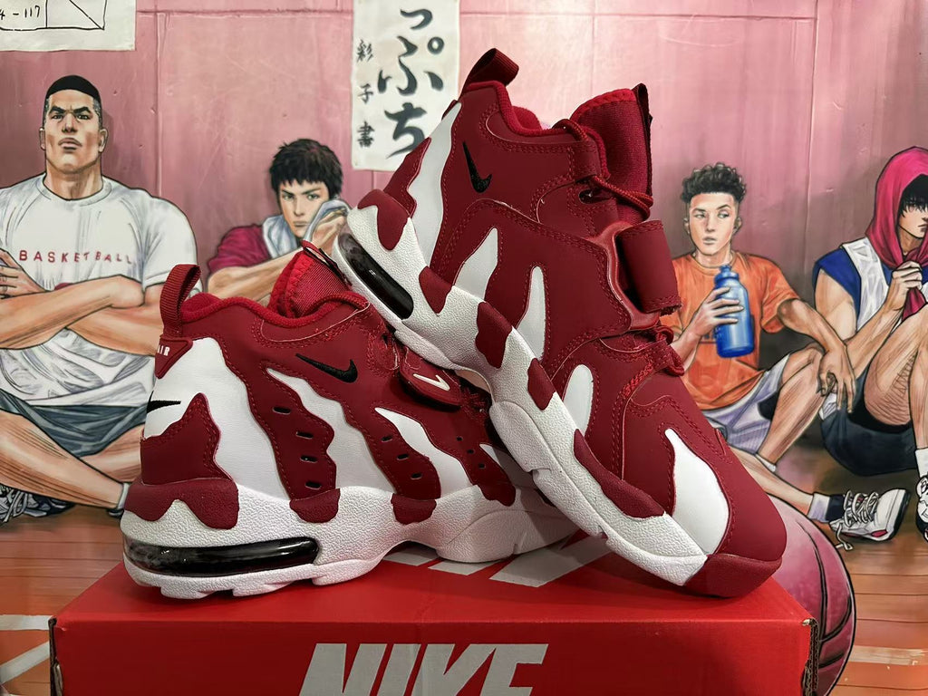 Nike Red and White Basketball Sneakers