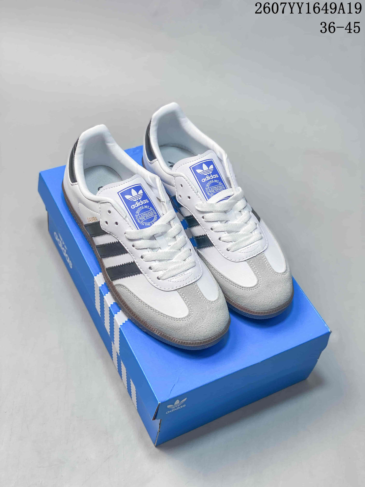 Adidas Samba Low-Top Sneakers in White and Black