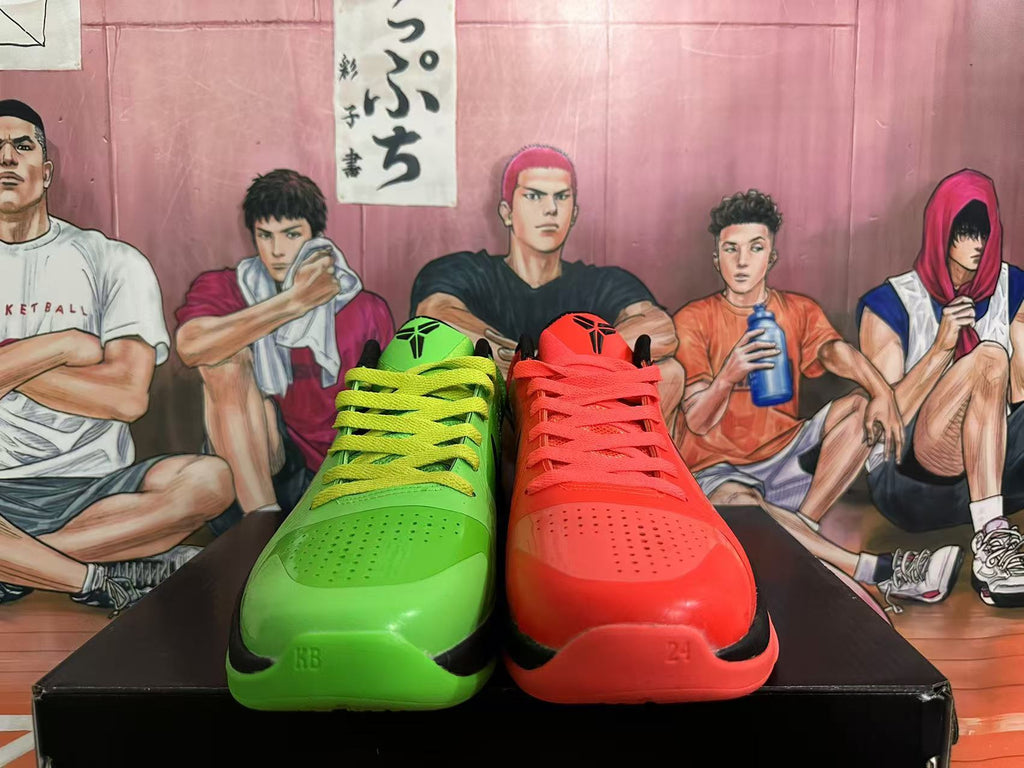 Nike Zoom Basketball Shoes in Red and Green
