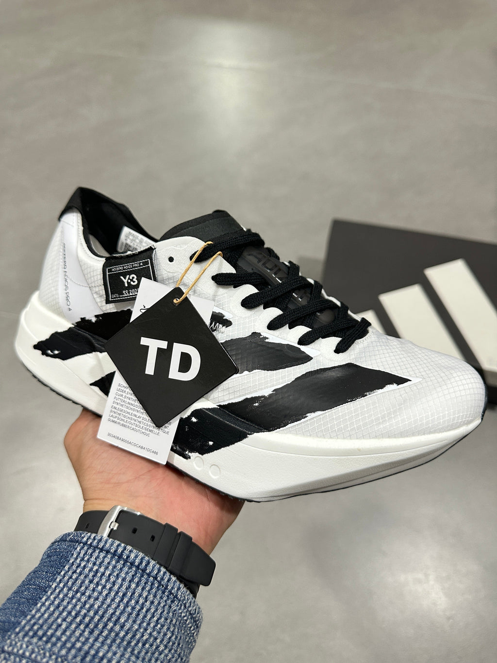 adidas Y-3 Adizero Running Shoes White Black JR6658