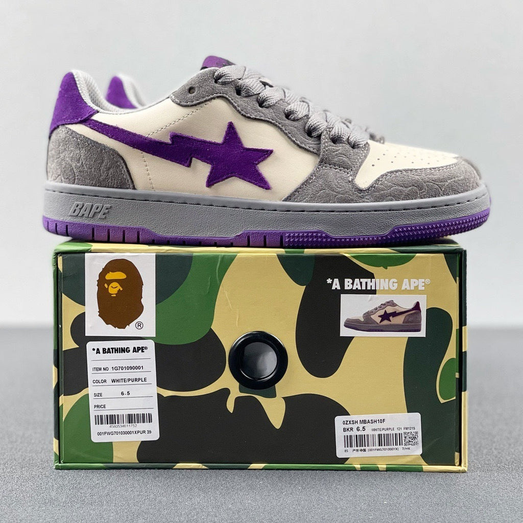 BAPE SK8 Sta Sneakers White Purple