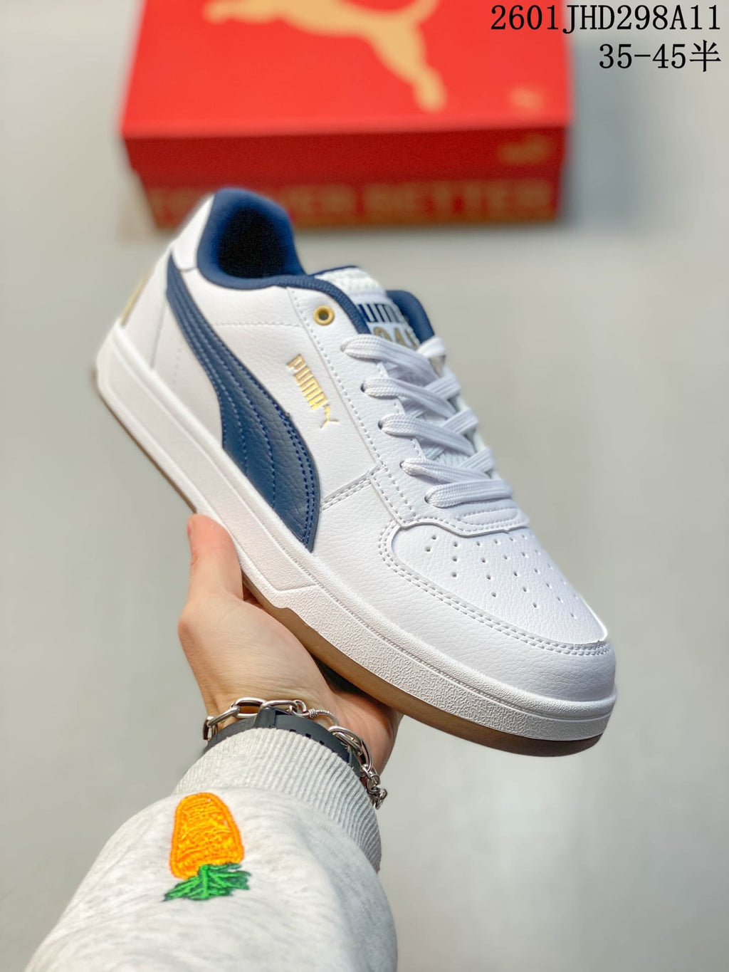 Puma Caven 2.0 Low-Top Sneakers Red and White/Navy