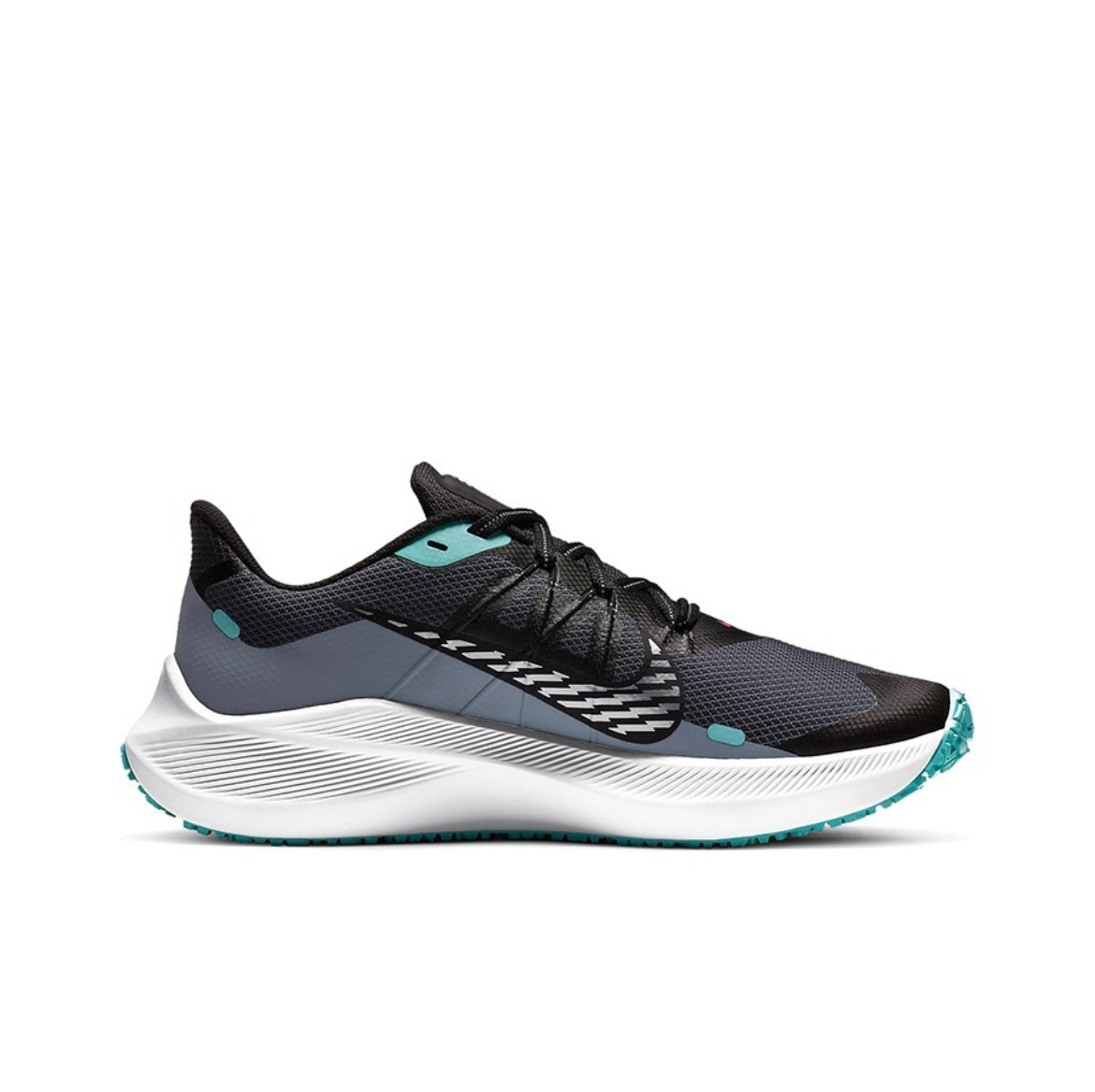 Nike Air Zoom Winflo 7 Shield Running Shoes Black Gray Green CU3868-403