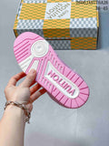 Louis Vuitton Trainer Low-Top Sneakers in Pink and White