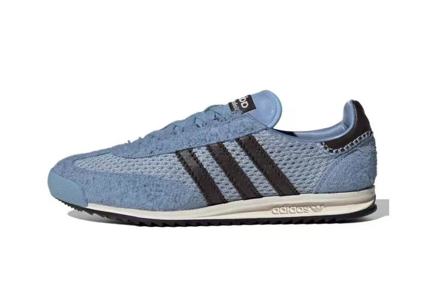 adidas IH3262 Blue Three-Stripe Sneakers