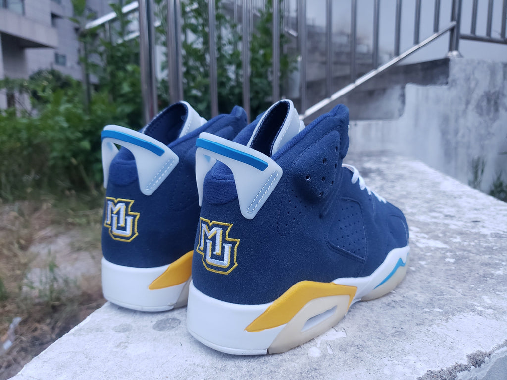 Air Jordan 6 Navy Blue High-Top Sneakers