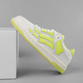 AMIRI Bone Low-Top Sneakers in White and Neon Green