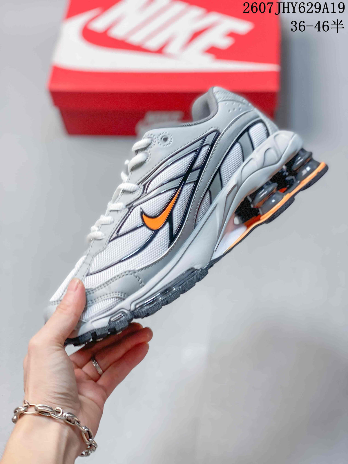 Nike Shox Ride 2 Sneakers Grey White Orange 711395WPR