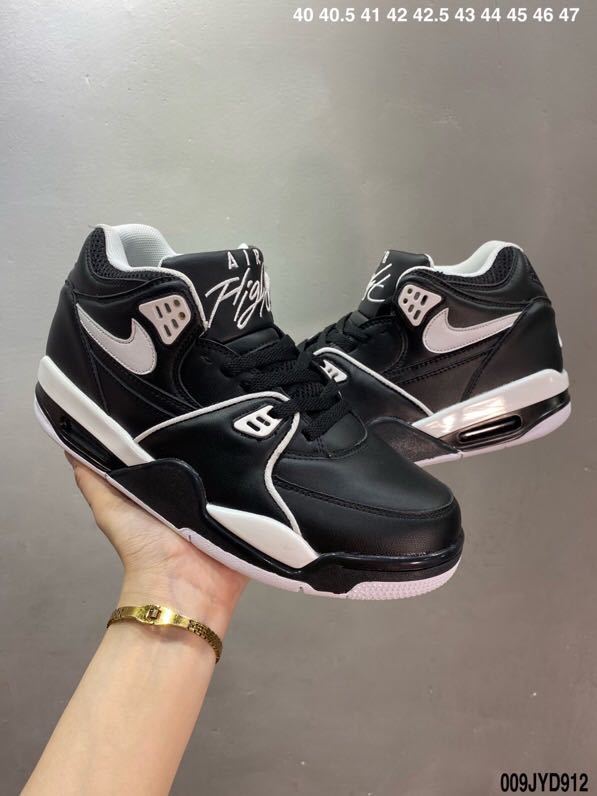 Nike Air Flight Black and White Basketball Sneakers