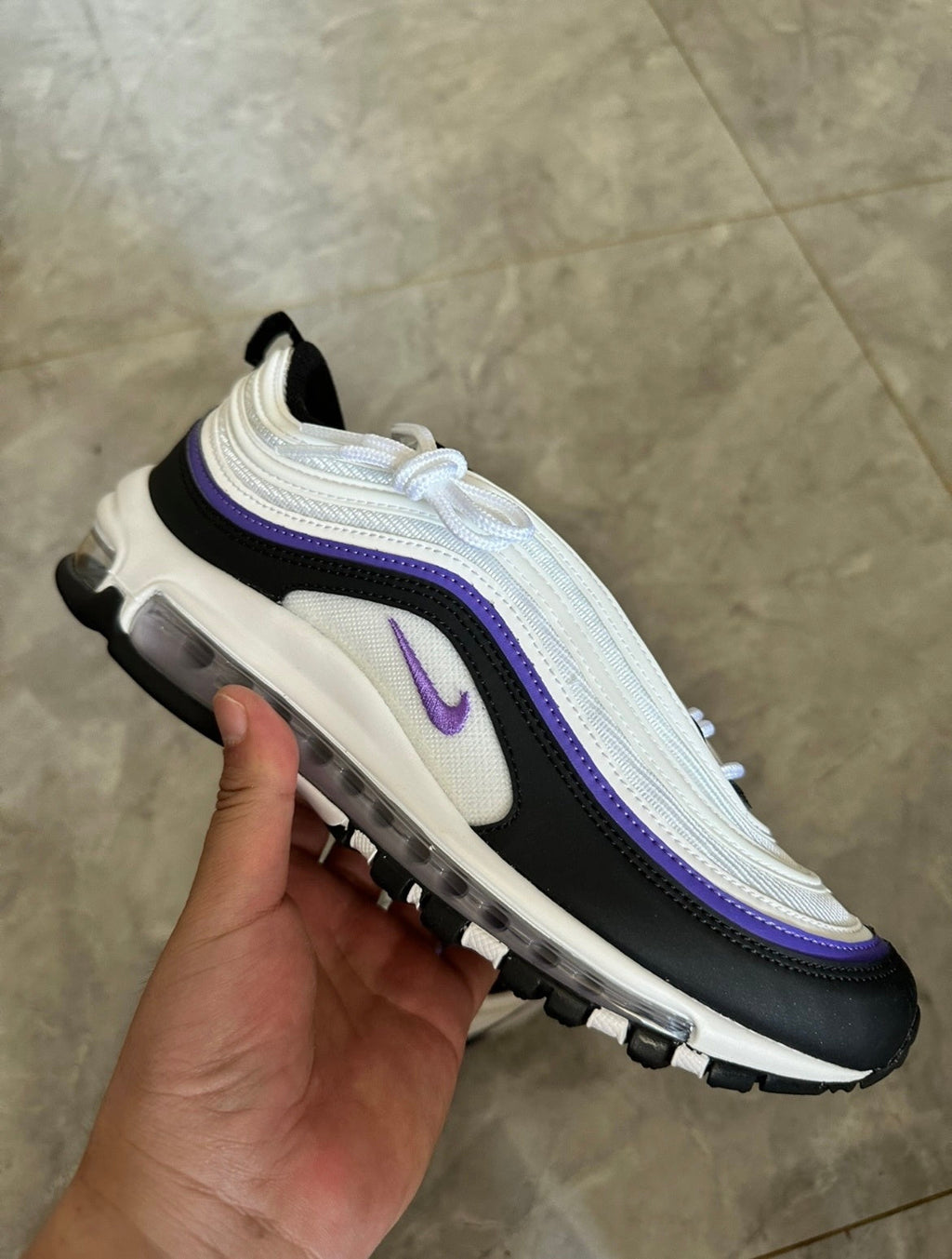 Nike Air Max 97 Sneakers Black White Purple 921826-109