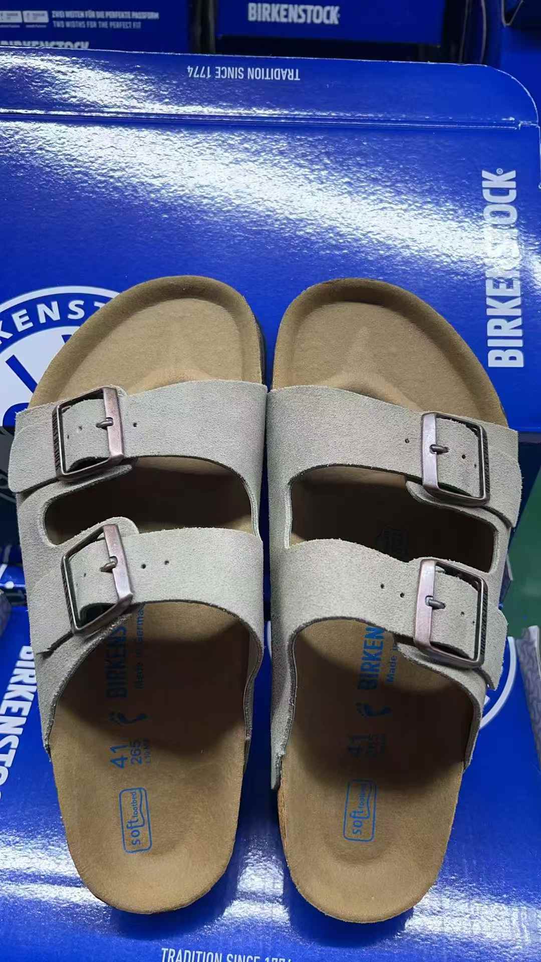 Birkenstock Arizona Suede Two-Strap Sandals