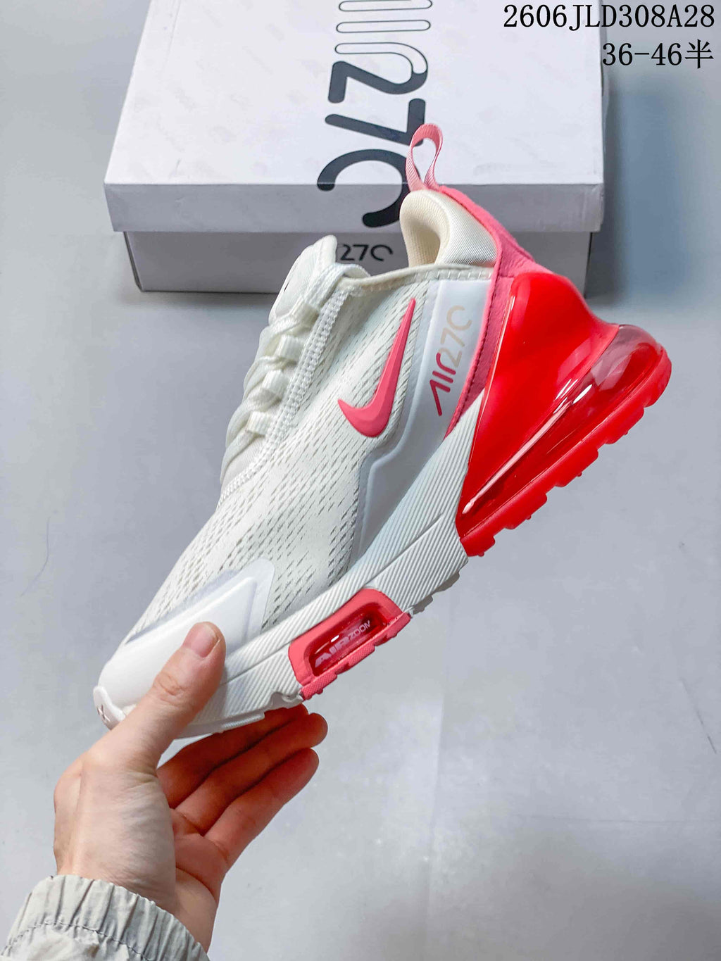 Nike Air Max 270 Premium Sneakers White and Red