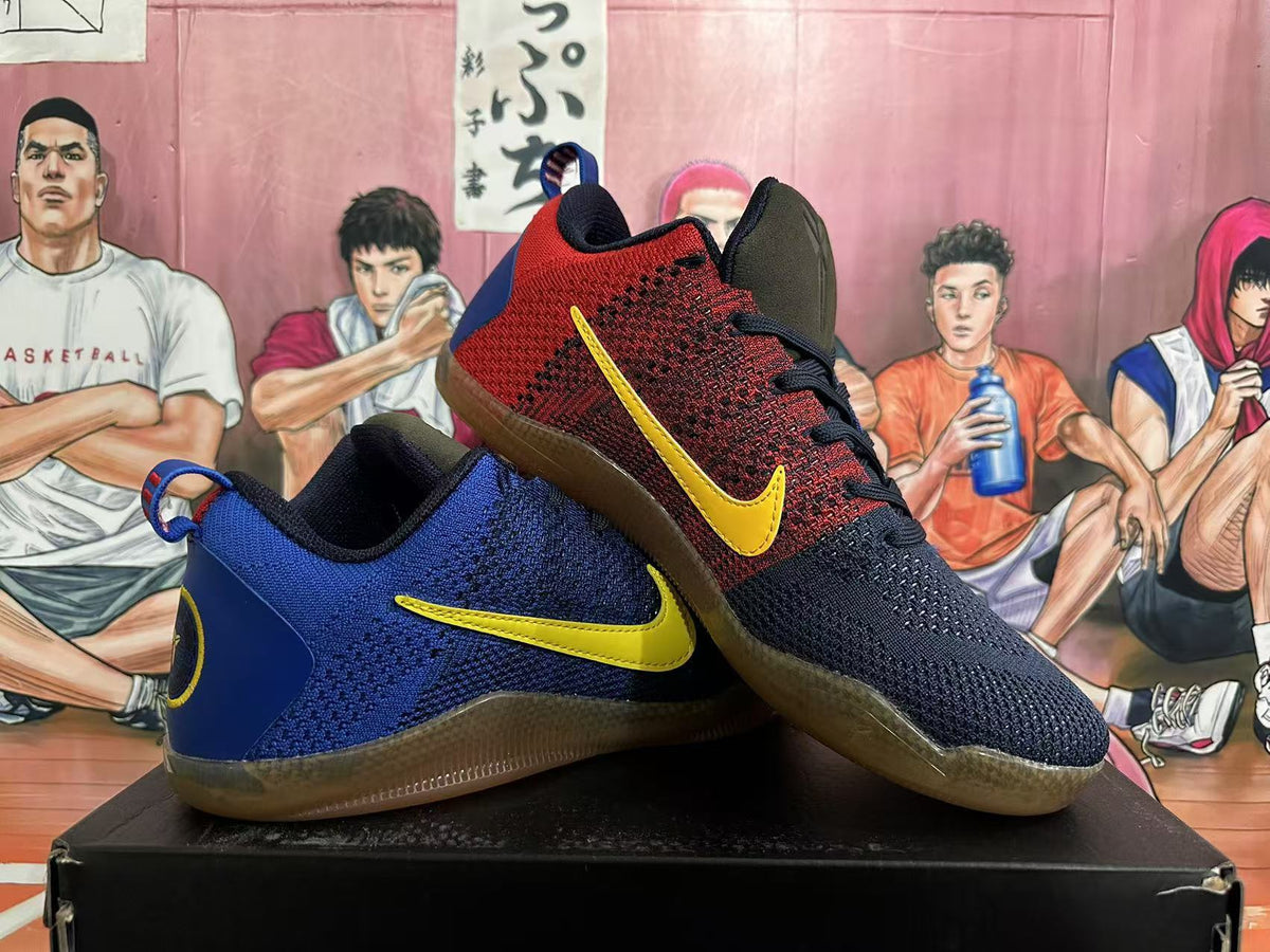 Nike Kobe Basketball Shoes in Navy, Red and Yellow