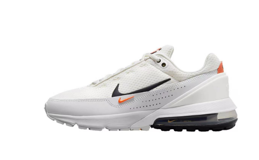 Nike Air Max 270-Style Sneakers in White and Orange