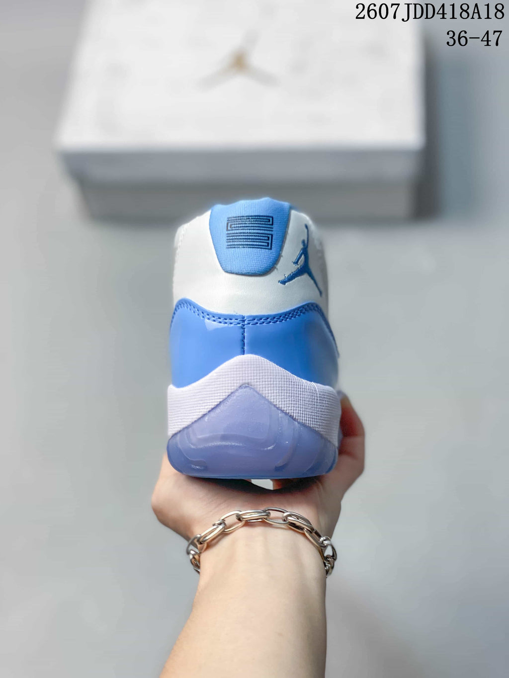 Jordan Air Jordan 11 Retro High-Top Sneakers Blue and White