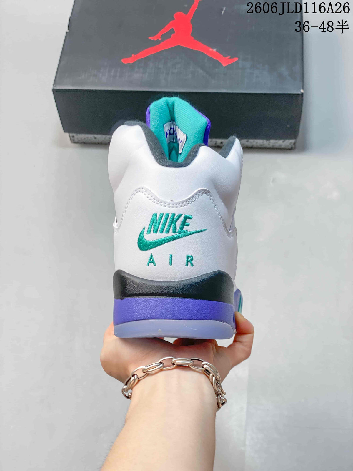 Jordan Air Jordan 5 Retro High White Purple Sneakers