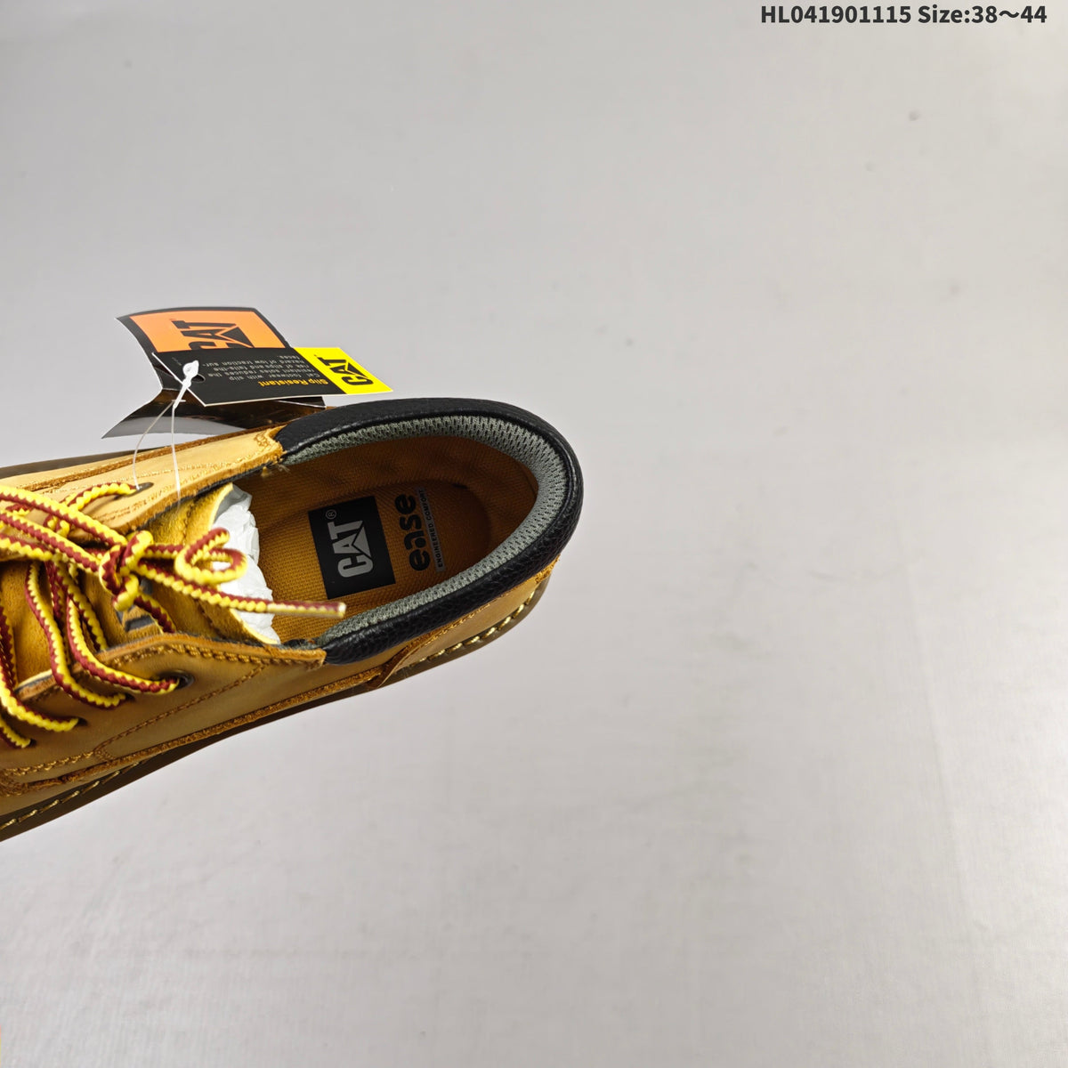 CAT Low-Top Lace-Up Work Boots in Honey Yellow