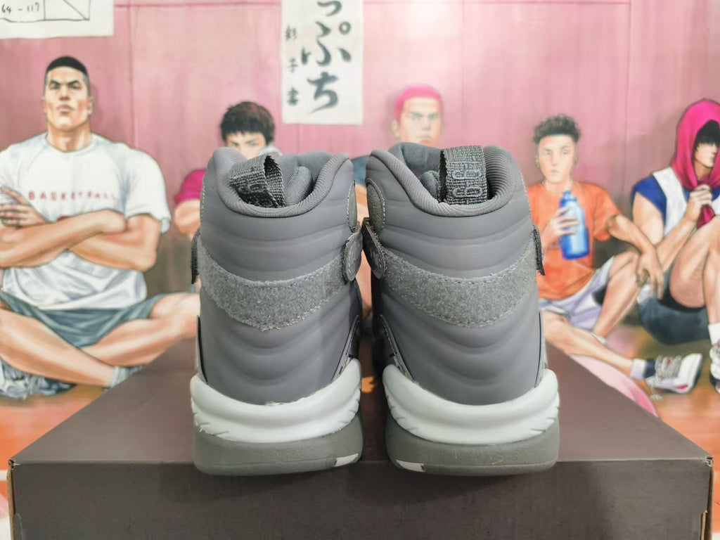 Jordan Air Jordan 8 High-Top Sneakers in Grey
