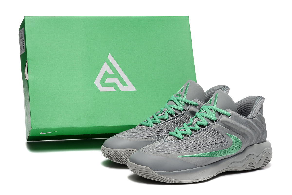 Nike 885-8 Gray Green Basketball Sneakers