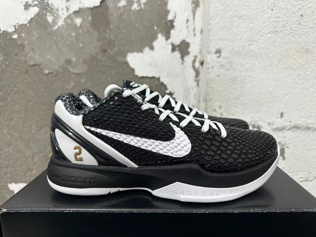 Nike Zoom Kobe 6 Black and White Basketball Shoes