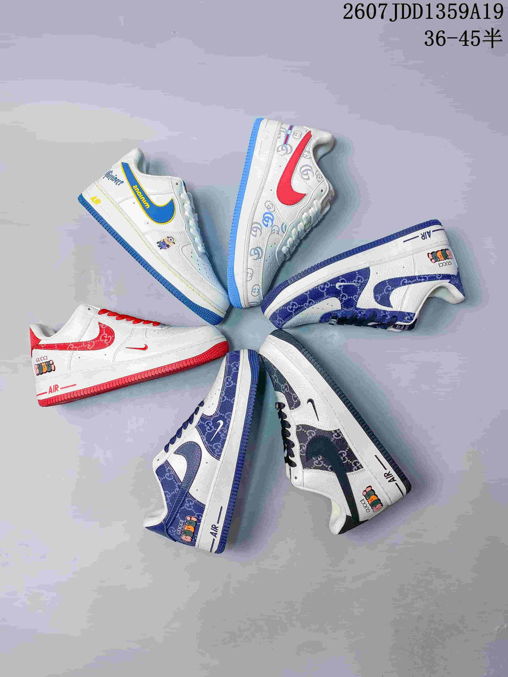 Nike Air Force 1 Low Graphic Sneakers White Multicolor