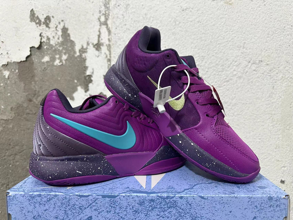 Nike Basketball Shoes in Purple with Turquoise Swoosh