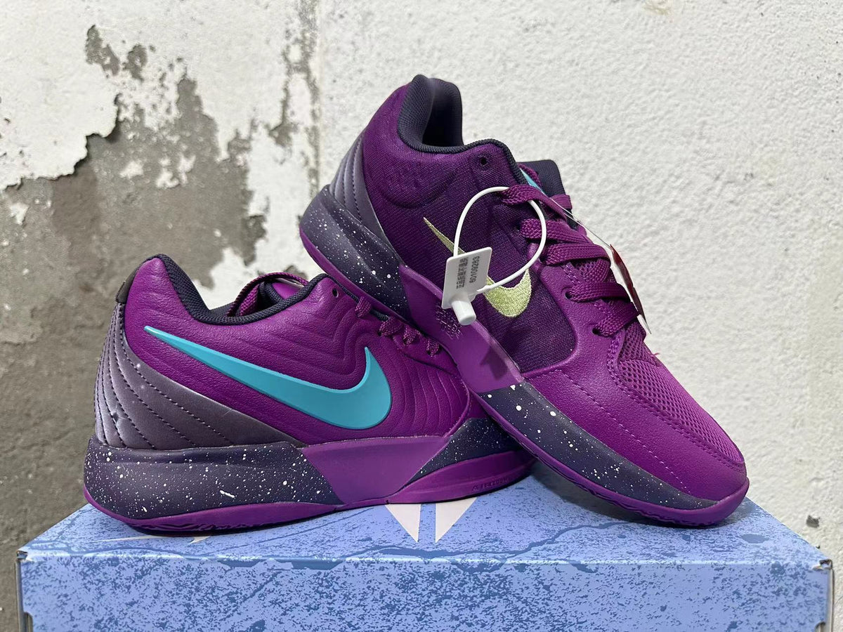 Nike Basketball Shoes in Purple with Turquoise Swoosh