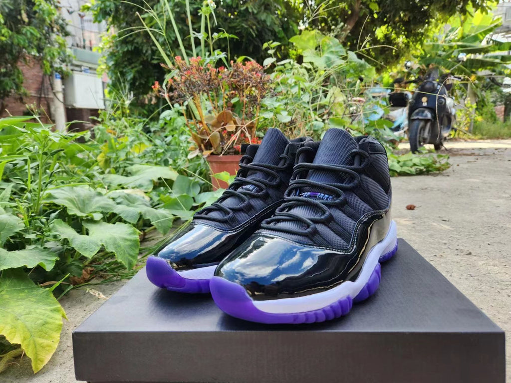 Jordan 11 High Sneakers Black Purple