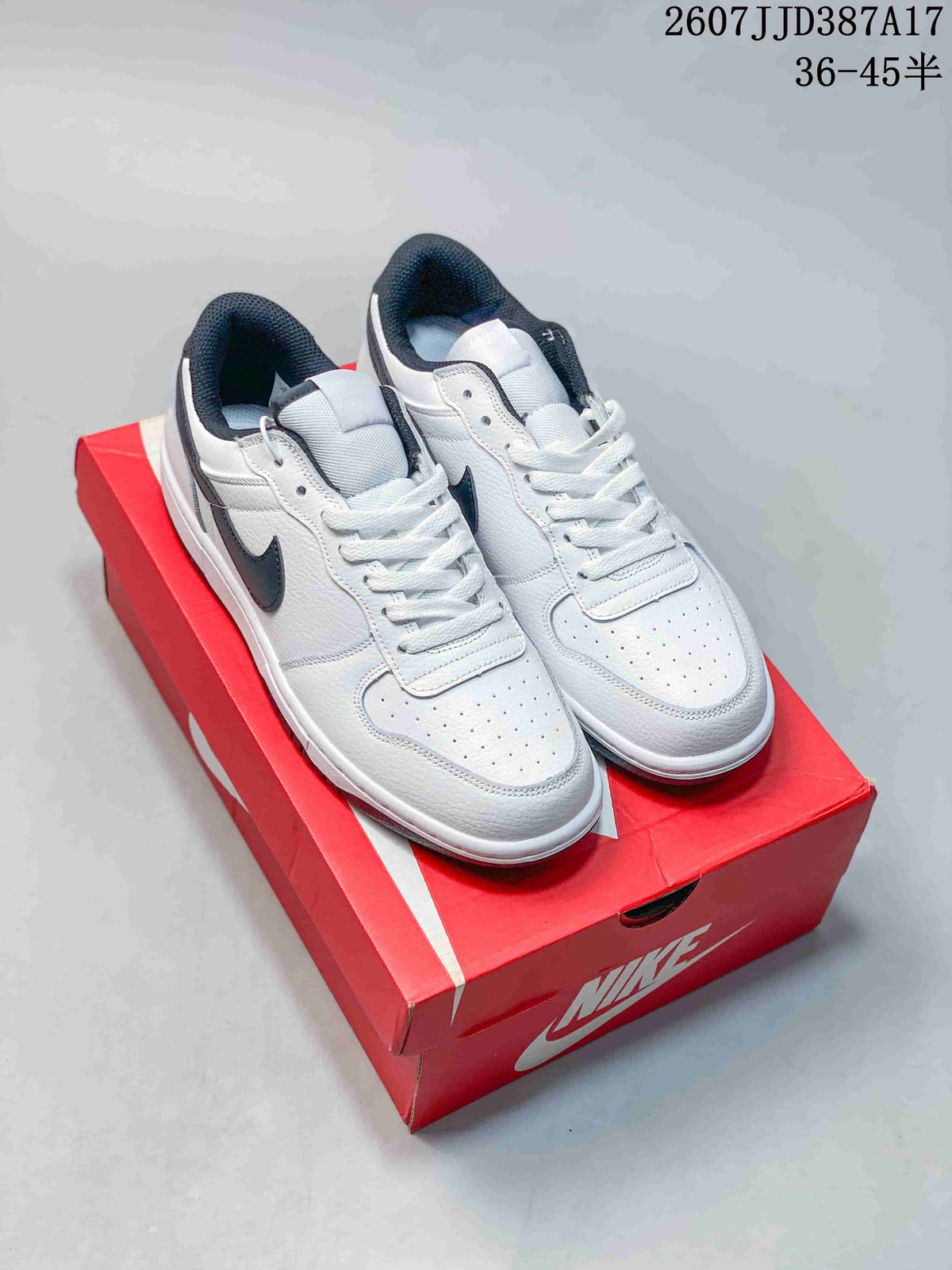 Nike Big Nike Low Lux Sneakers White and Black JD387A17