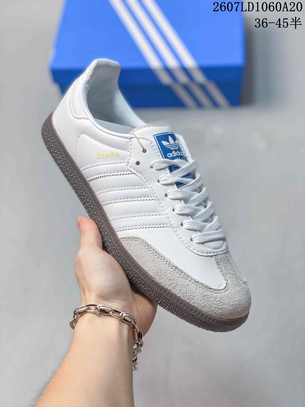Adidas Samba Sneakers White and Gray