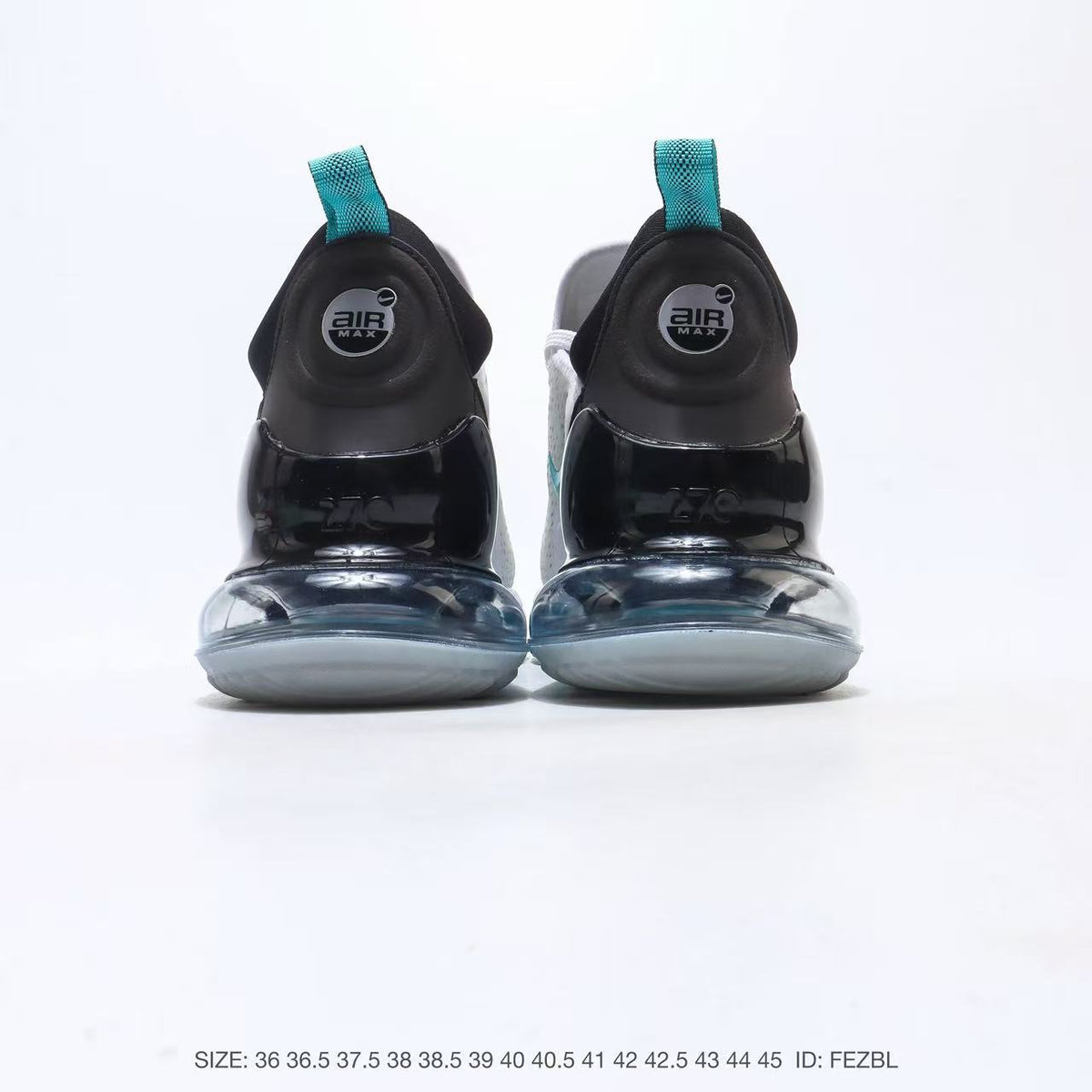 Nike Air Max 270 White Black Turquoise Sneakers IO9883-103