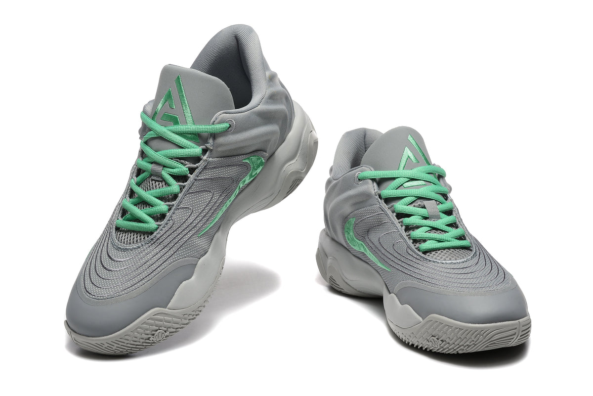 Nike 885-8 Gray Green Basketball Sneakers
