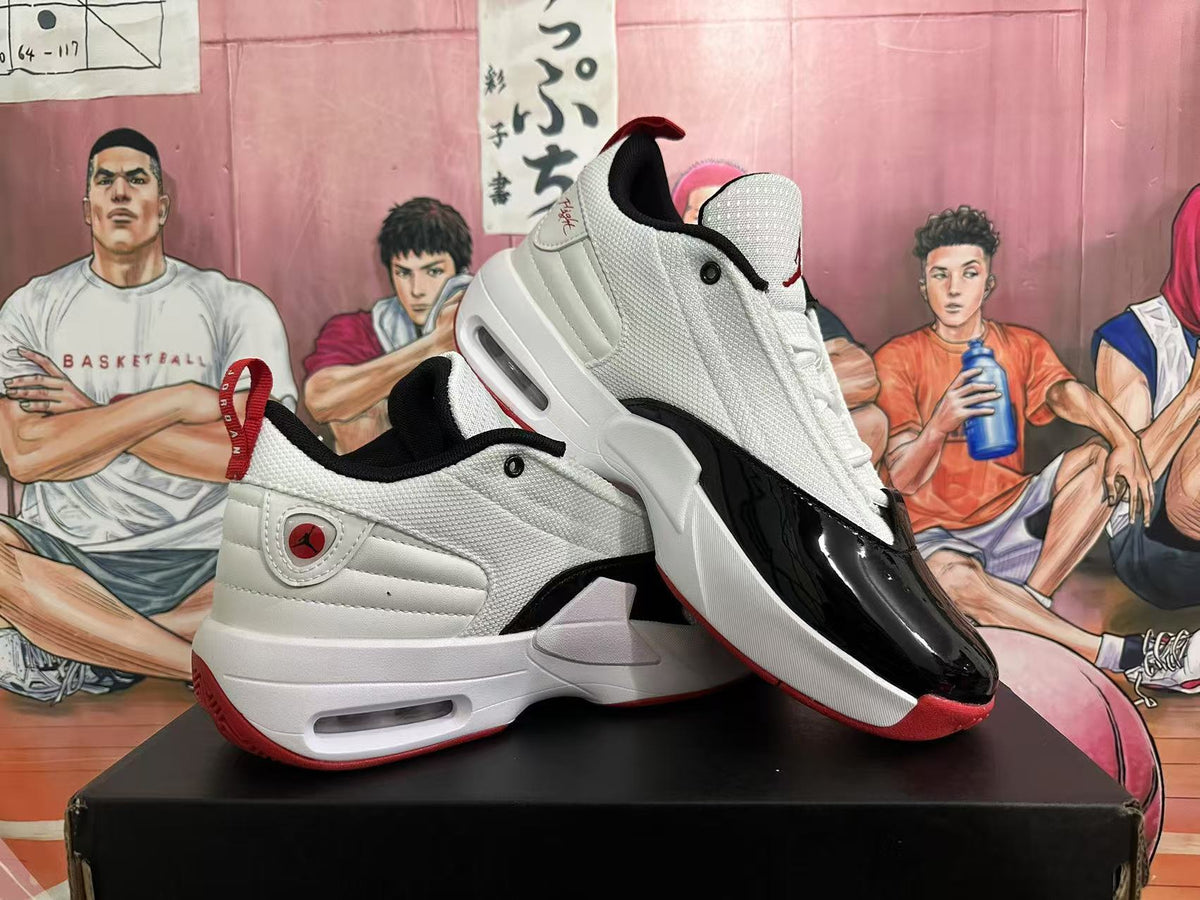 Jordan White Black Red Basketball Sneakers