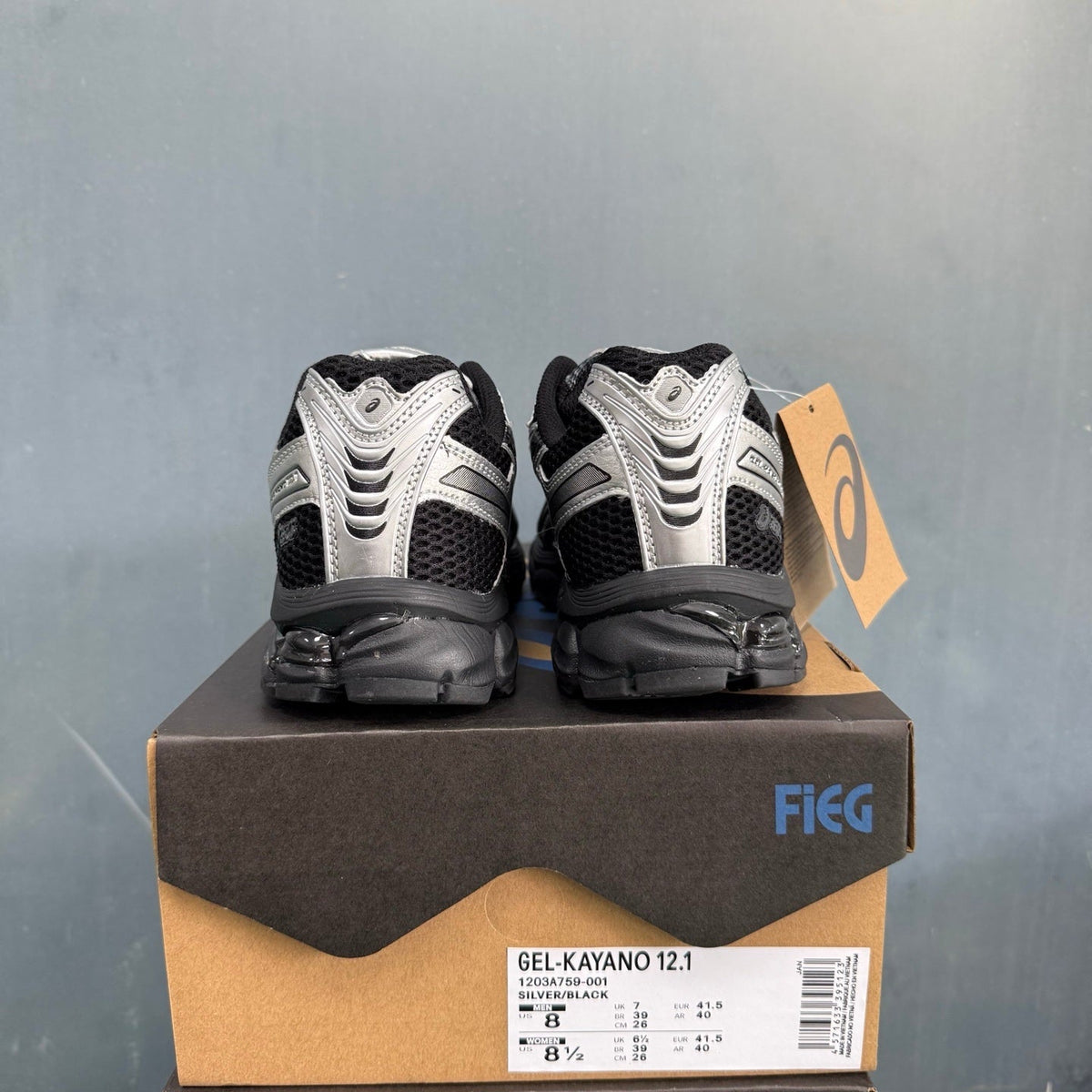 ASICS GEL-KAYANO 12.1 Silver Black Sneakers 1203A759-001