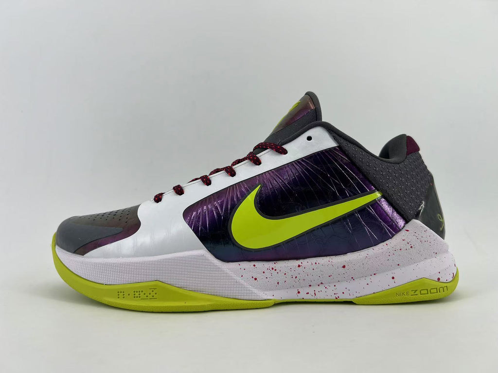 Nike Kobe 5 Protro Basketball Shoes White Purple Volt CD4991-100
