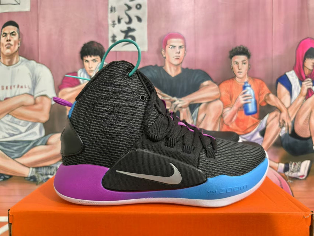 Nike Basketball Shoes Black Purple Blue