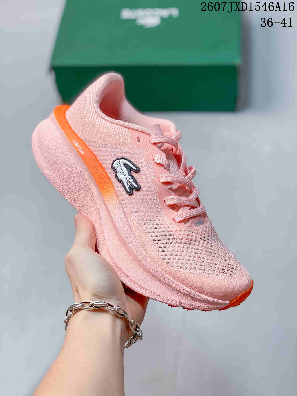 Lacoste Neo Run Pink Orange Low-Top Sneakers