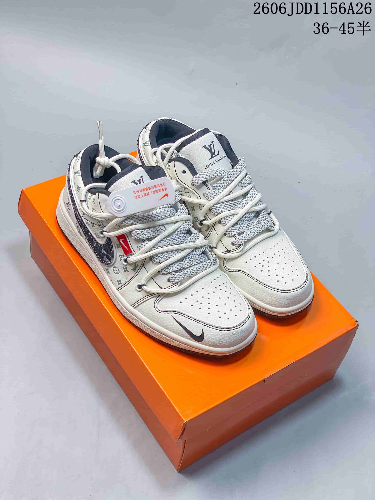 Jordan Air Jordan 1 Low White and Blue Sneakers