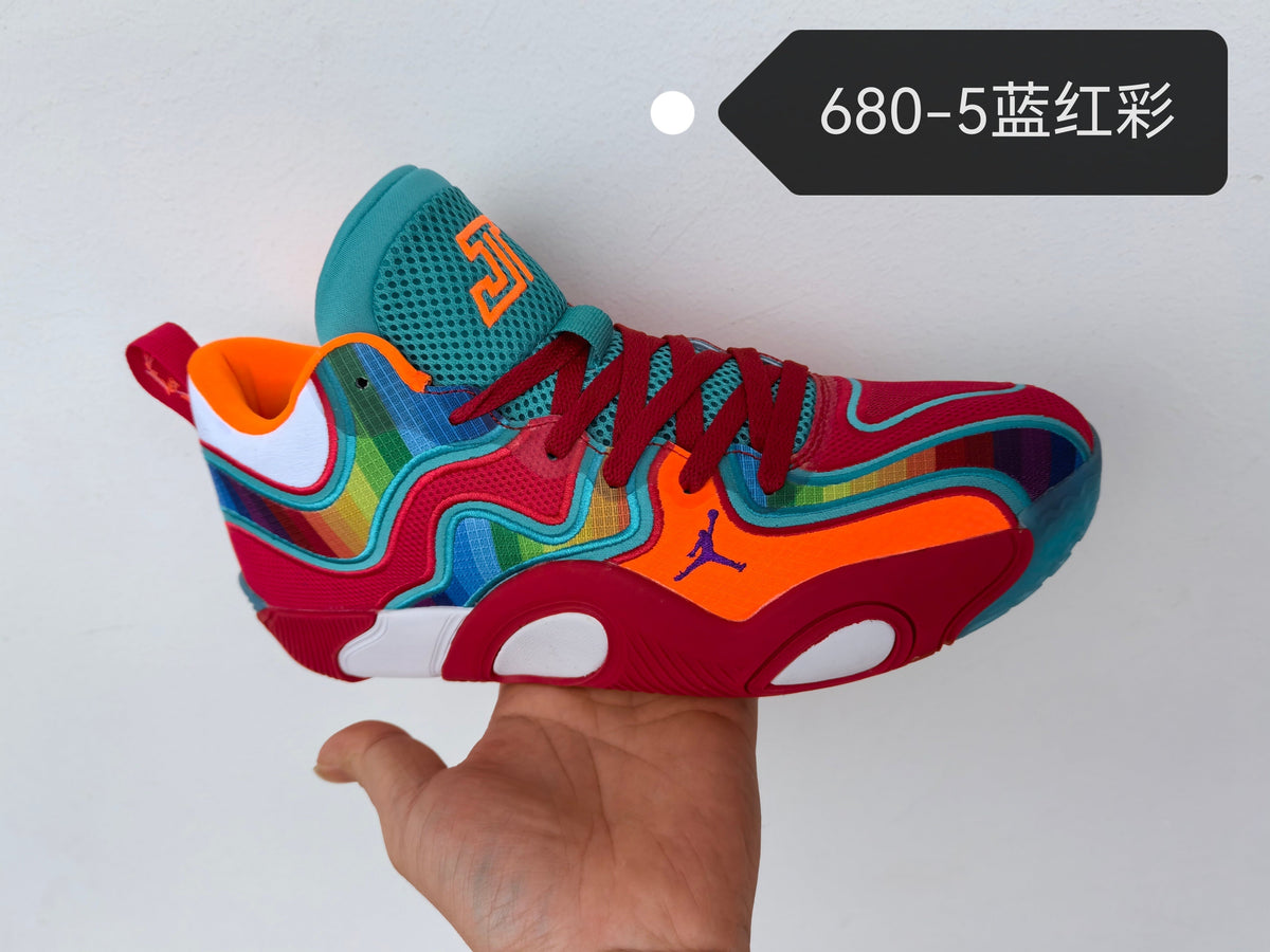 Jordan 680-5 Blue Red Multicolor Basketball Shoes