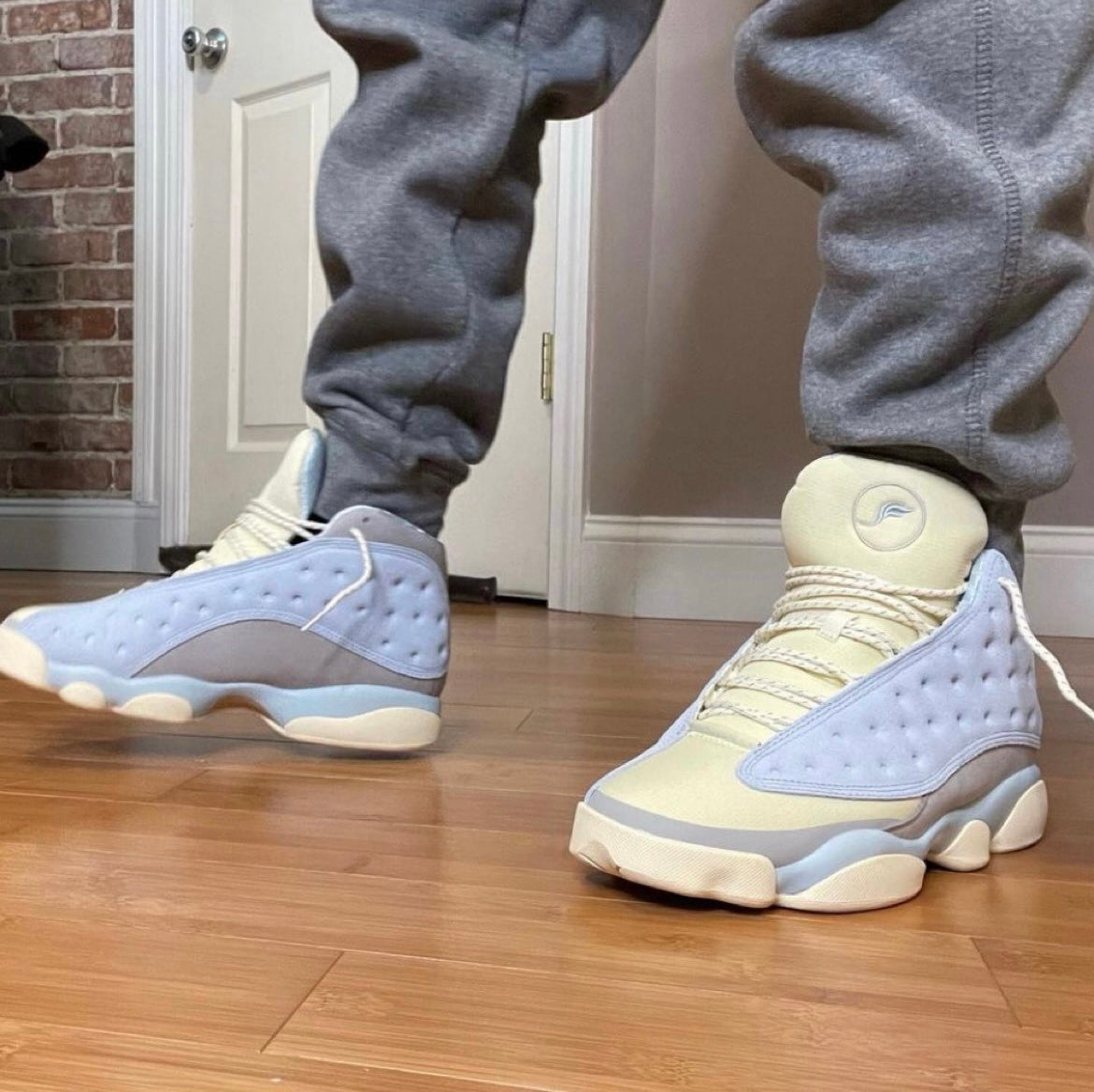 Jordan 13 SoleFly DX5763-100 Sneakers in Blue and Cream